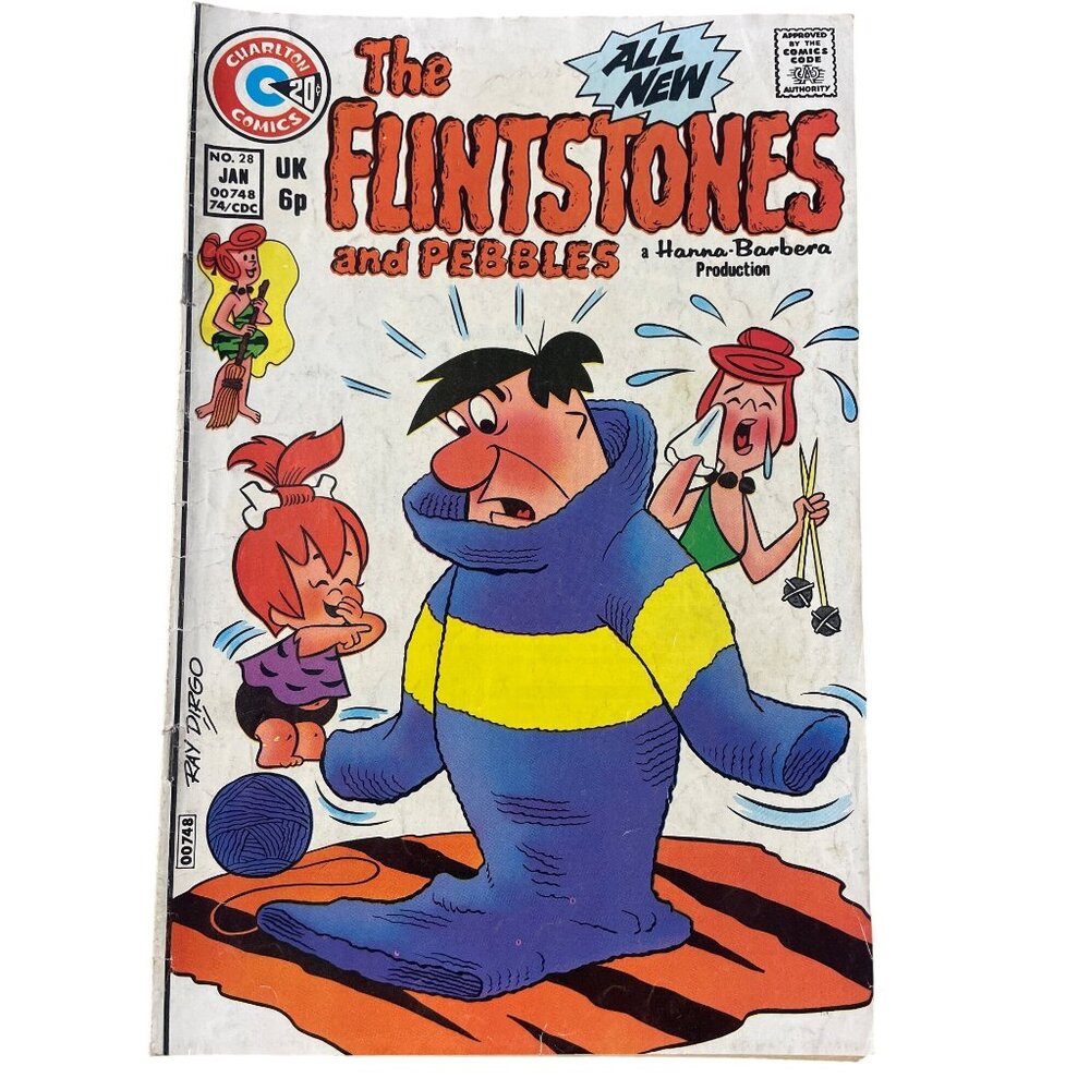 Charlton Comics The Flintstones And Pebbles #28 January 1974 Bagged Boarded